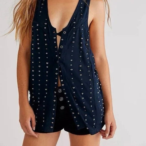 Free People Studded Piper Tank by We The Free - Picture 2 of 14